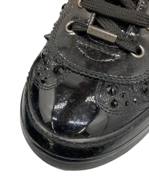 JIMMY CHOO（ジミーチュウ）JIMMY CHOO (ジミーチュウ) ハイカットスニーカー　ブラック ブラック サイズ:25.5の古着・服飾アイテム