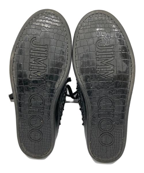 JIMMY CHOO（ジミーチュウ）JIMMY CHOO (ジミーチュウ) ハイカットスニーカー　ブラック ブラック サイズ:25.5の古着・服飾アイテム