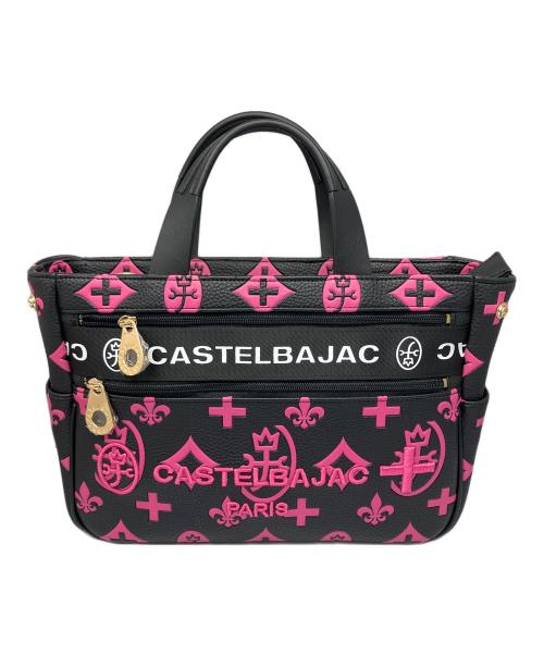 CASTELBAJAC（カステルバジャック）CASTELBAJAC (カステルバジャック) ドライビングトートバッグ ブラック×ピンクの古着・服飾アイテム