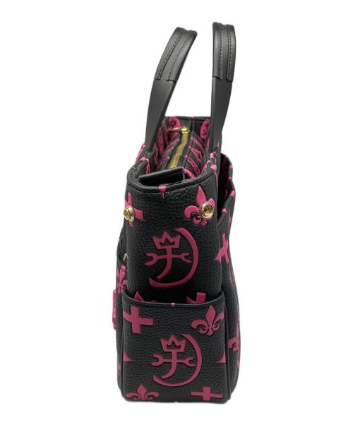 CASTELBAJAC（カステルバジャック）CASTELBAJAC (カステルバジャック) ドライビングトートバッグ ブラック×ピンクの古着・服飾アイテム
