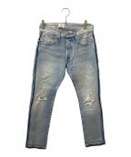 LEVI'S PReMIUMリーバイス プレミアム）の古着「501ダメージ加工デニムパンツ」｜ネイビー