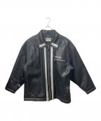 SOUTHPOLEサウスポール）の古着「フェイクレザージャケット」｜ブラック