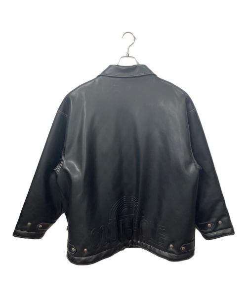 SOUTHPOLE（サウスポール）SOUTHPOLE (サウスポール) フェイクレザージャケット ブラック サイズ:ＸＬの古着・服飾アイテム
