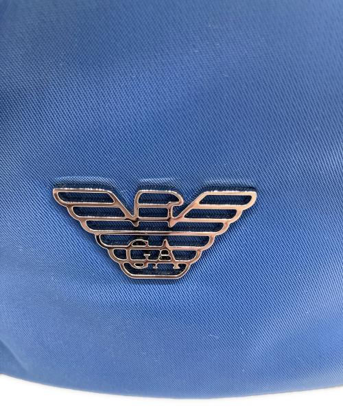 EMPORIO ARMANI（エンポリオアルマーニ）EMPORIO ARMANI (エンポリオアルマーニ) 巾着ショルダーバッグ ブルーの古着・服飾アイテム
