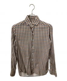 Mario Muscariello（マリオムスカリエッロ）の古着「長袖シャツ」｜ブラウン×ブルー