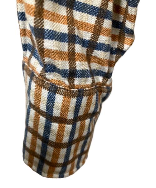 Mario Muscariello（マリオムスカリエッロ）Mario Muscariello (マリオムスカリエッロ) 長袖シャツ ブラウン×ブルー サイズ:Sの古着・服飾アイテム