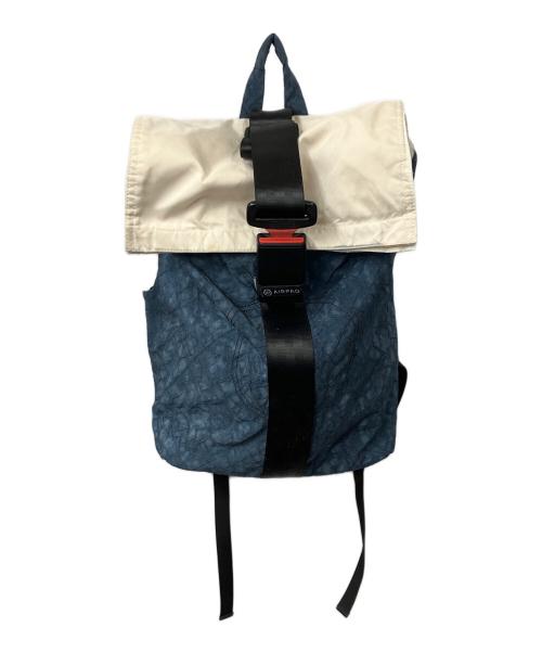 AIRPAQ（エアパック）AIRPAQ (エアパック) Backpack Airpaq ネイビー×ホワイトの古着・服飾アイテム