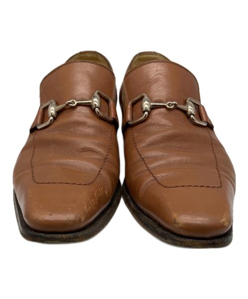 GUCCI（グッチ）GUCCI (グッチ) レザーシューズ ブラウン ブラウン サイズ:38.5の古着・服飾アイテム