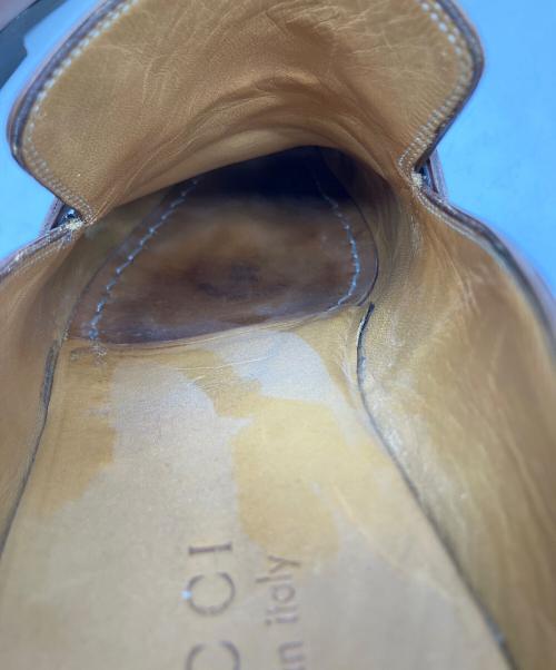 GUCCI（グッチ）GUCCI (グッチ) レザーシューズ ブラウン ブラウン サイズ:38.5の古着・服飾アイテム