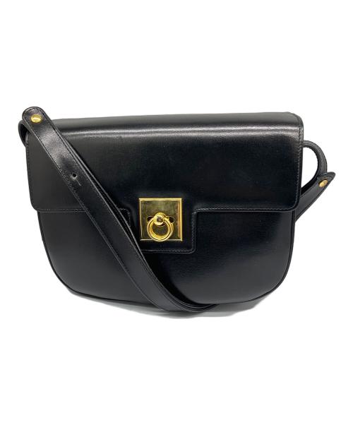 MARIA’S（マリアズ）MARIA’S (マリアズ) レザーショルダーバッグ ブラック ブラックの古着・服飾アイテム