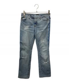 中古・古着通販】BALMAIN (バルマン) バイカーデニムパンツ ブラック
