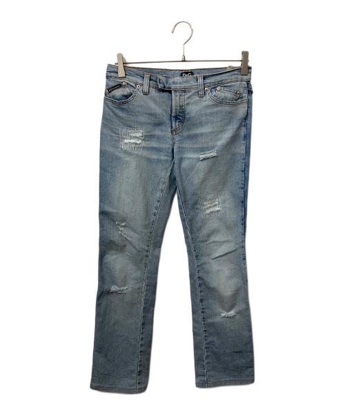 DOLCE & GABBANA（ドルチェ＆ガッバーナ）DOLCE & GABBANA (ドルチェ＆ガッバーナ) ダメージデニムパンツ インディゴ サイズ:W27の古着・服飾アイテム
