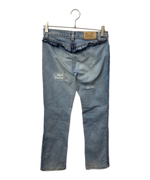 DOLCE & GABBANA（ドルチェ＆ガッバーナ）DOLCE & GABBANA (ドルチェ＆ガッバーナ) ダメージデニムパンツ インディゴ サイズ:W27の古着・服飾アイテム