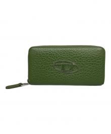 DIESEL（ディーゼル）の古着「カウレザー ラウンドジップ ロングウォレット」｜グリーン