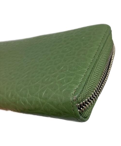 DIESEL（ディーゼル）DIESEL (ディーゼル) カウレザー ラウンドジップ ロングウォレット グリーンの古着・服飾アイテム