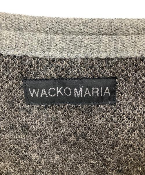 WACKO MARIA（ワコマリア）WACKO MARIA (ワコマリア) レオパード ジャカード モヘア ニット カーディガン グレー サイズ:Mの古着・服飾アイテム
