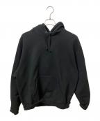 SUPREMEシュプリーム）の古着「Satin Applique Hooded Sweatshirt」｜ブラック