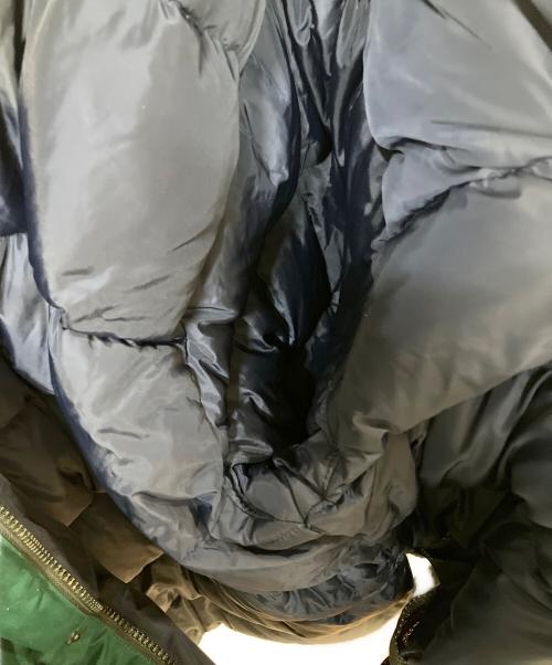 Eddie Bauer（エディーバウアー）Eddie Bauer (エディーバウアー) RIDGE LINE GORE-TEX DOWN JACKET グリーン×ネイビー サイズ:Lの古着・服飾アイテム