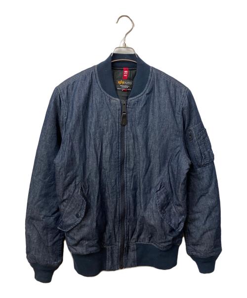 ALPHA（アルファ）ALPHA (アルファ) MA-1ジャケット ブルー ブルー サイズ:XLの古着・服飾アイテム