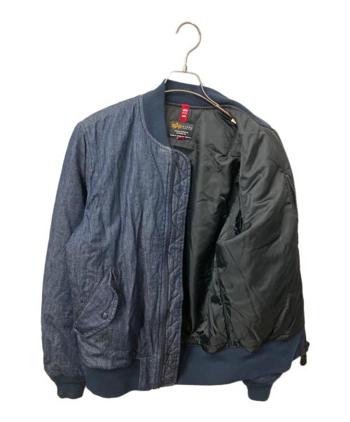 ALPHA（アルファ）ALPHA (アルファ) MA-1ジャケット ブルー ブルー サイズ:XLの古着・服飾アイテム