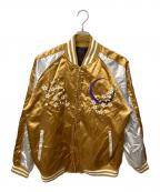 一心如鏡イッシンニョキョウ）の古着「スカジャン  ゴールド×ホワイト」｜ゴールド×ホワイト