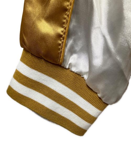 一心如鏡（イッシンニョキョウ）一心如鏡 (イッシンニョキョウ) スカジャン  ゴールド×ホワイト ゴールド×ホワイト サイズ:3Lの古着・服飾アイテム