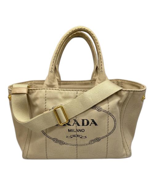 PRADA（プラダ）PRADA (プラダ) カナパ　2WAYバッグ ベージュの古着・服飾アイテム