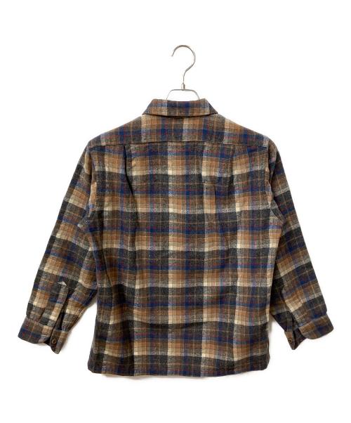 PENDLETON（ペンドルトン）PENDLETON (ペンドルトン) 長袖チェックシャツ ブルー×ブラウン ブルー×ブラウン サイズ:Mの古着・服飾アイテム