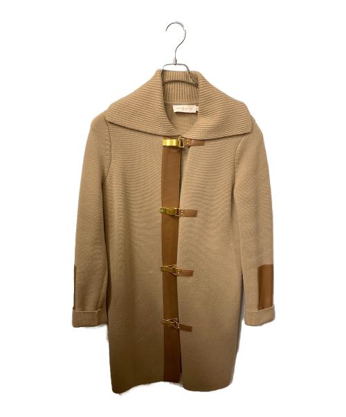 TORY BURCH（トリーバーチ）TORY BURCH (トリーバーチ) ニットコート ブラウン ベージュ サイズ:ＸＳの古着・服飾アイテム