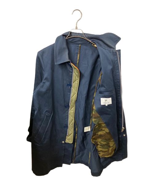 HBNS（ハバノス）HBNS (ハバノス) ジップアップコート ネイビー ネイビー サイズ:Sの古着・服飾アイテム