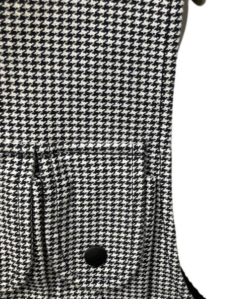 stussy（ステューシー）stussy (ステューシー) HOUNDSTOOTH WORK VEST ホワイト×ブラック サイズ:S 未使用品の古着・服飾アイテム