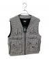 stussy（ステューシー）の古着「HOUNDSTOOTH WORK VEST」｜ホワイト×ブラック