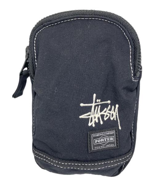 PORTER（ポーター）PORTER (ポーター) stussy (ステューシー) ネックポーチ ブラック ブラックの古着・服飾アイテム