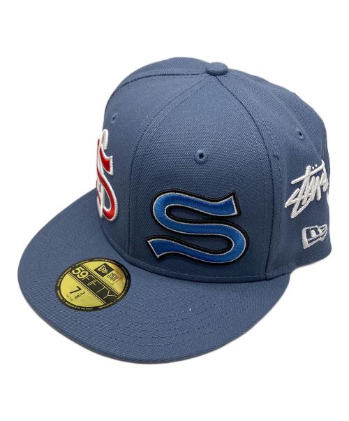 New Era（ニューエラ）New Era (ニューエラ) stussy (ステューシー) new era ×stussy コラボキャップ ネイビー 未使用品の古着・服飾アイテム