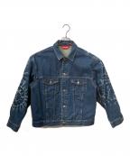SUPREMEシュプリーム）の古着「Shibori Denim Trucker jacket 23ss」｜インディゴ
