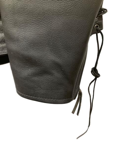 Liugoo Leathers（リューグーレザーズ）Liugoo Leathers (リューグーレザーズ) シングルライダースジャケット ブラウン サイズ:3Lの古着・服飾アイテム