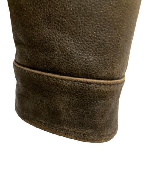 URBAN BARON（アーバンバロン）URBAN BARON (アーバンバロン) エイジングムートンレザージャケット ブラウン サイズ:XLの古着・服飾アイテム