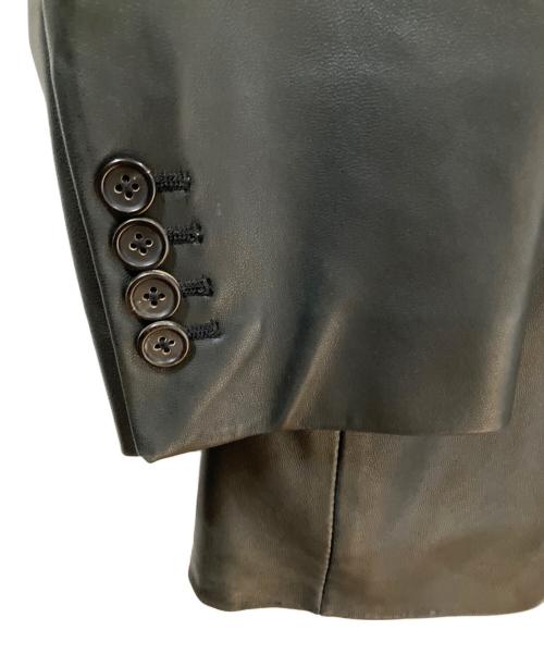 Paul Smith London（ポールスミスロンドン）Paul Smith London (ポールスミスロンドン) ラムレザーテーラードジャケット ブラック サイズ:Mの古着・服飾アイテム