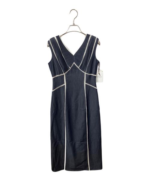 HER LIP TO（ハーリップトゥ）HER LIP TO (ハーリップトゥ)  Lace Trimmed Chambray Dress ブルー サイズ:XS 未使用品の古着・服飾アイテム