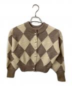 HER LIP TOハーリップトゥ）の古着「Twinkle Argyle Knit Pullover」｜ベージュ