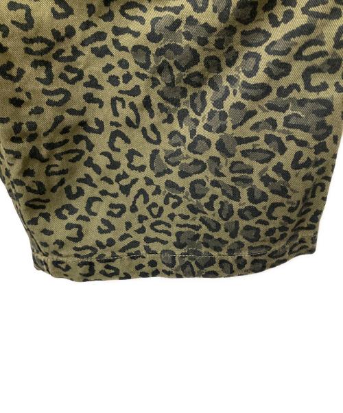 stussy（ステューシー）stussy (ステューシー) レオパード ビーチ ショーツ オリーブ サイズ:XLの古着・服飾アイテム