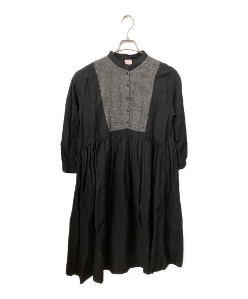 TSUHARU by samansa Mos2（ツハル バイ サマンサモスモス）TSUHARU by samansa Mos2 (ツハル バイ サマンサモスモス) 長袖ワンピース ブラック サイズ:Freeの古着・服飾アイテム