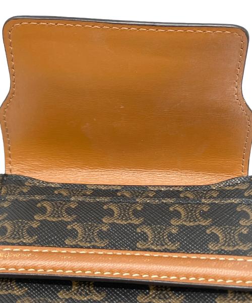 CELINE（セリーヌ）CELINE (セリーヌ) トリオンフ モバイルポーチ ブラウンの古着・服飾アイテム