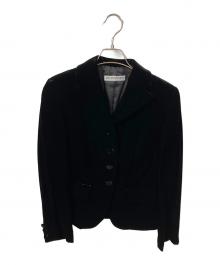 EMPORIO ARMANI（エンポリオ アルマーニ）の古着「ベロアジャケット ブラック」｜ブラック