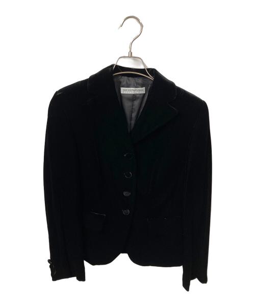 EMPORIO ARMANI（エンポリオ アルマーニ）EMPORIO ARMANI (エンポリオ アルマーニ) ベロアジャケット ブラック ブラック サイズ:Mの古着・服飾アイテム