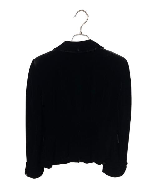 EMPORIO ARMANI（エンポリオ アルマーニ）EMPORIO ARMANI (エンポリオ アルマーニ) ベロアジャケット ブラック ブラック サイズ:Mの古着・服飾アイテム
