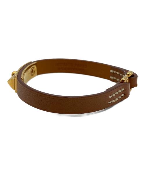 HERMES（エルメス）HERMES (エルメス) レザーブレスレット リヴァルミニ ブラウンの古着・服飾アイテム