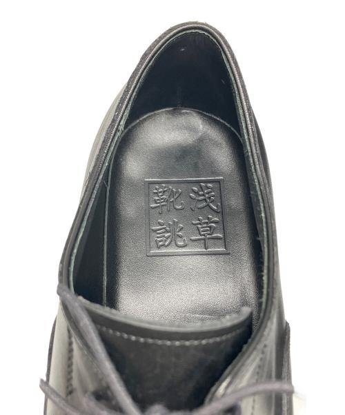浅草靴誂（アサクサカチョウ）浅草靴誂 (アサクサカチョウ) ストレートチップシューズ ブラック サイズ:25.5の古着・服飾アイテム