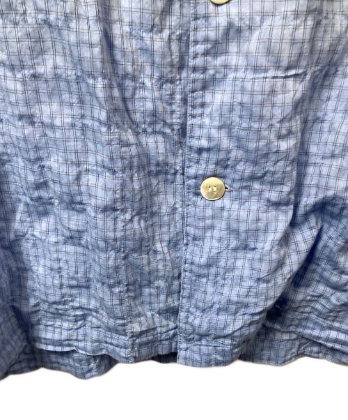 BoTT（ボット）BoTT (ボット) Windowpane S/S Shirt スカイブルー サイズ:XLの古着・服飾アイテム