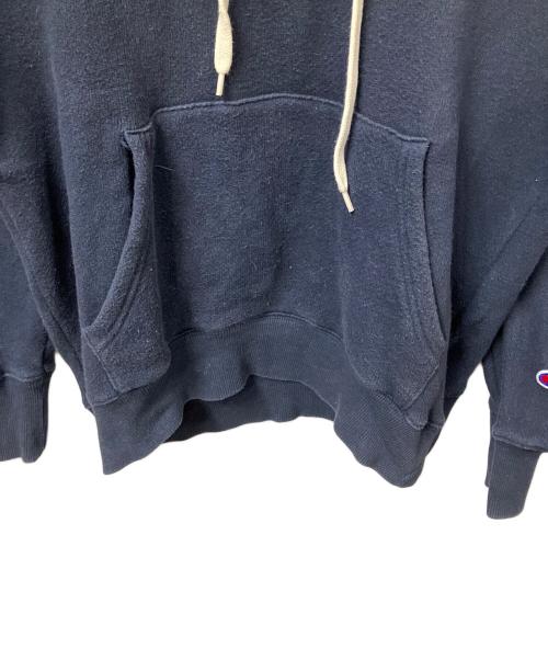 Champion（チャンピオン）Champion (チャンピオン) stussy (ステューシー) stussy×Championプルオーバーパーカー ネイビー サイズ:Mの古着・服飾アイテム